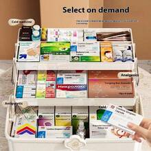 Professional Lockable Multi-Layer Home Pill Box, Transparent Portable Organizer, Space-Saving Storage For Indoor Decor, Kitchen, Bathroom, Bedroom, Back To School, Camping, Family Travel - White - View 5