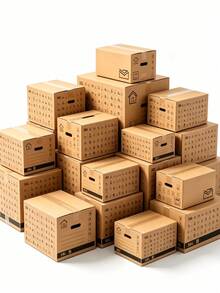 58L Large‑Capacity Moving Carton, Reinforced Hard Cardboard, Dimensions: 46*35.5*36cm, Stable And Durable For Storage And Moving. - Multiple Specifications - View 6