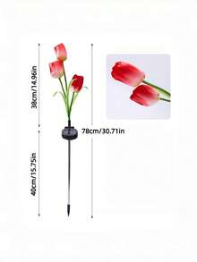 1pc/4pcs New Solar Powered LED Tulip Ground Lights, Tulip-Christmas-Tulip Solar Garden Lights, Waterproof Outdoor Yard Decoration, Pink Solar Lights, Perfect For Weddings, Festivals, Confessions, Proposals, Anniversaries, Gardens, Flower Beds, Music Festivals, Valentine's Day, Mother's Day, Christmas, Halloween, Perfect Gift For Mom, Women And Grandma - Tulip - View 10