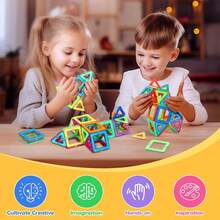 30pcs/50pcs/90pcs/140pcs Kids Magnetic Toy Set, STEM Educational Puzzle Toy, Interactive Sensory Building Blocks, Sturdy And Durable Structure, Suitable For Holiday And Birthday Gifts, Random Colors - Multicolor - View 4