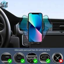 Soporte Cargador Inalámbrico para Auto S11 con Sensor Automático, Apertura y Cierre con una Mano, Carga Rápida de 15W, Compatible con iPhone,  y Más, Giratorio 360° para una Visión Perfecta - A - Ver 6