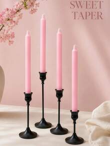 2/4PCS, Sweet Style Pink Pointed Glossy Long Rod, Scented Long Rod Candles, 0.78*9.84 Inches Pink Long Rod Candles, Suitable For Home Decoration, Tabletop Decorations, Birthday Gifts, Gift Box Set, Holiday Ornaments - Multiple Styles - View 6