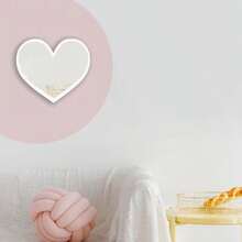 1pc Acrylic Mirror Wall Sticker Self-Adhesive Wall Surface Acrylic Creative Cartoon Cute Heart-Shaped Patch Adhesive Bathroom Mirror Creative Mirror Wall Sticker - A - View 5