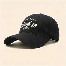1pc Stay Hard Fearless Est 1968 Letter Embroidered Baseball Cap Solid Color Adjustable Soft Brim Casual Sun Hat Unisex - Multicolor - View 9