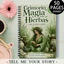 An Aesthetic Herbal Magic Book - Spiral Notebook -A5 Contains 25 Sheets (50 Pages) Of Lined Paper, Suitable For Daily Planners, Gifts, Office & Study Use - Rectangle - View 1