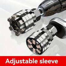 Professional Adjustable Socket Wrench Set, Durable Metal Material With Baked Finish, Industrial Grade Tools, Effortless Disassembly Of Bolts And Nuts, Suitable For Enthusiasts And Professional Mechanics - A - View 7