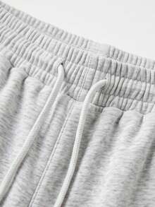 Women's Casual Sports Long Pants, Spring/Autumn Outdoor Casual Large Pocket Cargo Solid Color Knit Long Pants - Light Grey - View 5