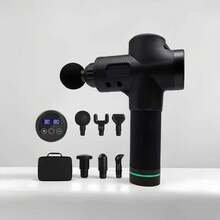 JW Massage Gun Professional Handheld Massage Gun With 30-Speed Digital Adjustment, Brushless Motor And 6 Massage Heads, Deep Muscle Relaxation. Lightweight Design And Built-In Rechargeable Battery, Ideal For Fitness Enthusiasts And Office Workers, Suitable For Home And Gym Deep Muscle Massage - Multicolor - View 1