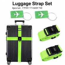 4pcs Buckle Adjustable Luggage Strap For Suitcases Bundling Packing Belt Suitcase Easily Identified Travel Belts Bag Accessories - one-size - View 16