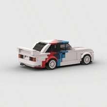 蓝白/黑/白超级赛车经典 MOC 积木套件，成人 DIY 拼装汽车玩具模型，城市科技杯系列，适合作为生日、圣诞礼物 - 型號 - 查看 5