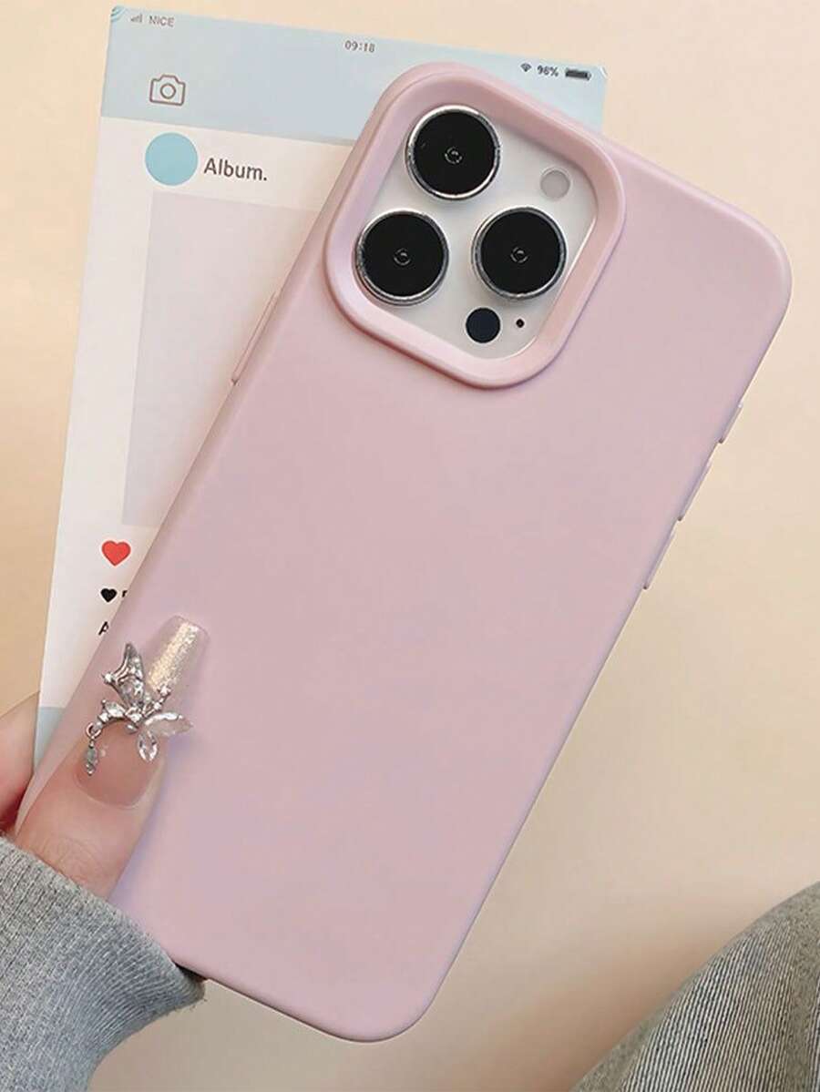 高品質淺粉色 TPU 手機殼,最新相容 iPhone 17/Air/17 Pro/17 Pro Max,相容 iPhone 16 15 14 13 12 11 Pro Max,親膚紋理,淺粉色手機殼 - 粉色 - 查看 1