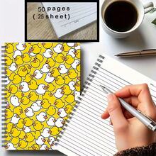 1pc A5 Cute Animal Cartoon Duck Pattern Spiral Notebook 25 Sheets (50 Pages). Suitable For Pet Lovers Diary, Or As A Gift For Friends, Colleagues, Or Women, As Well As For Personal Use. - Rectangle - View 4