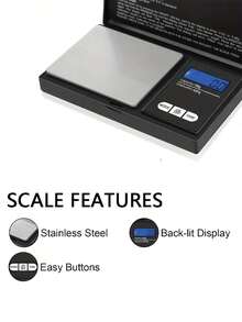 1PC 200g High Precision Pocket Digital Scale, LCD Display, Multi-Unit Convert, For Jewelry Gold Tea Powder, Electronic Scale AAA Batteries Not Included - Multicolor - View 6