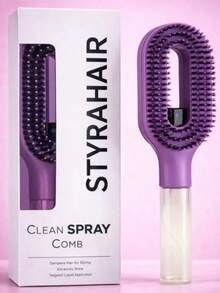 2-In-1 Spray Hair Comb With Built-In Water Spray Function; Suitable For Both Wet And Dry Hair; Ideal For Women With Curly Or Thick Hair; Works With Curly, Straight, And Wavy Styles; Moisturizing Comb; Essential Travel Hair Accessory. - A - View 15