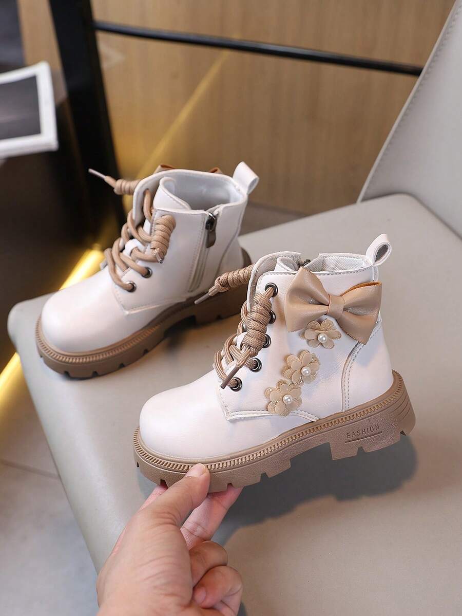 Children's Fashion New Boots With Comfortable Lining - Beige - View 1