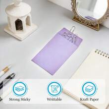 20/30/50Pcs 6.4 X 3.2 Inch Kraft Paper Cash Envelopes, Solid Color Self-Adhesive Seed & Coin Envelopes For Budgeting, Money Saving & Small Item Storage - A - View 5