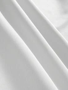 Women's Elegant Fashion Commuter White & Black Contrast Collar Long Sleeve Open Front Knit Blazer, Decorated With Button Details, Regular Fit - White and Black - View 6