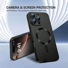 Slim 軟 TPU 防震磁吸手機殼，兼容 MagSafe，適用 16 15 14 13 12 11 Pro Max Plus 16Pro 15Pro 16 16e 保護殼 - 黑色 - 查看 7