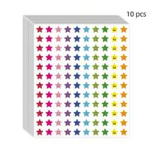 1200pcs/10sheets Colorful Smiling Face Star Reward Stickers, Vibrant Colors, Small Round Stickers, Easy To Peel And Stick, Suitable For Classroom Teaching Rewards, Growth Tracking, Planner Marking, Gift Wrapping Decoration, Handmade DIY Crafts, Party Activities And More - Multicolor - View 9