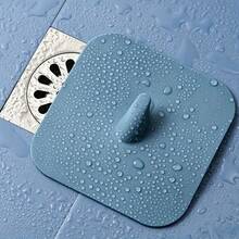 1/2pcs Reusable Drain Hole Cover, Square Drain Plug With Easy-Grip Handle, Hair Catcher, Suitable For Shower Bathtub Bathroom Sink Kitchen Laundry Room, Fits Standard Size Drain, Easy To Install And Clean, Soft TPR Material, Tight Seal Design - Multicolor - View 5