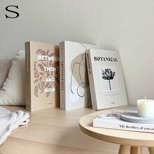 2/3pcs Minimalist Ins Style Modern English Fake Books Folding Design Realistic Book Decor For Living Room Soft Decoration Sample Room Display Ornament - Decor Book - View 6