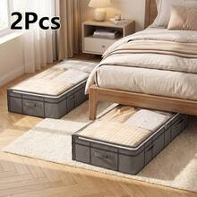 2/4-Piece Set Of Under-Bed Storage Bags, Foldable Dust-Proof Storage Bags With A Transparent Window, Suitable For Bedroom Wardrobes And Bed Linen - View 1