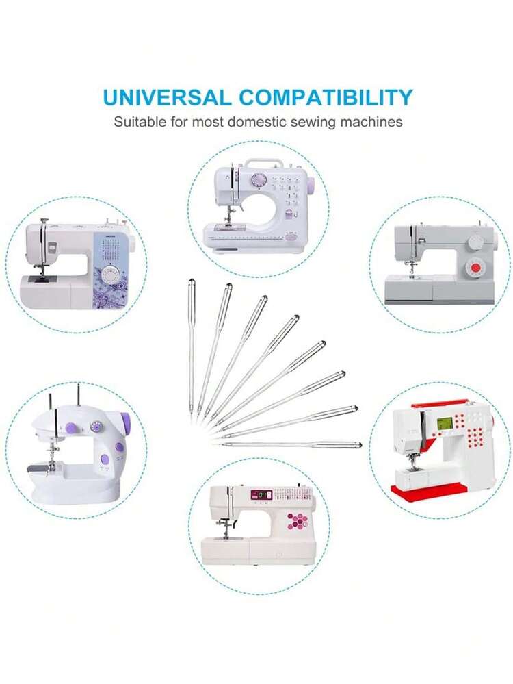 2盒/組 不鏽鋼縫紉機針，家用縫紉機適用經典防跳針 - 多色 - 查看 5