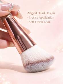 1pc Angled Multi-Function Makeup Brush, Blush Brush, Powder Brush, Contour Brush, Portable Makeup Tool For Beginners - Multicolor - View 7