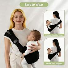 Adjustable Baby Carrier With Buckle, Upgraded Toddler Carrier, Ergonomic Design, Comfortable Baby Wrap, Easy To Carry For Travel, Suitable For 10-45 Lbs, Leopard Print - Multicolor - View 4