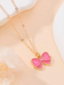 6pcs Sweet Necklace Set, Cute Animal & Flower Delicate Small Pendant With Thin Metal Chain, Minimalist Exquisite Jewelry For Daily Wear, Best Friend Matching Accessory, Gift For Girls - Multicolor - View 5