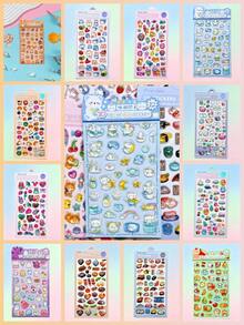 Colorful 3D Epoxy Resin Stickers - Solid Stickers - Cute Animal Series, Exquisite Appearance, 3D Design, Waterproof Self-Adhesive Decorative Stickers, Comfortable Touch, Strong Decorative Atmosphere, Suitable For DIY Decoration, Toys, Instruction Manuals, Diaries, Notebooks, Laptops, Phone Cases, Etc. - Multicolor - View 10