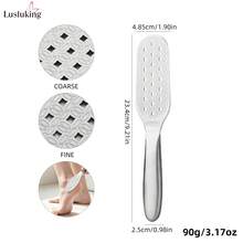 LUSLUKING Stainless Steel Foot File, Dual-Sided Callus Remover For Feet, Professional Pedicure Foot Scrubber, Coarse & Fine Heel File, Easy To Clean, Washable & Reusable For Smooth Soft Fee - Multicolor - View 9