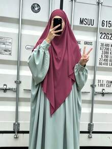 Hijab Polos dan Sederhana untuk Wanita, Cocok untuk Musim Semi, Musim Panas, Musim Gugur, dan Musim Dingin. - MultiWarna - View 6