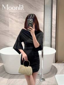 1件裝女款優雅百褶方型手拿包，奢華亮面腕帶手提包，迷人精緻晚宴包，正式派對包，適合情人節約會、舞會、生日派對、晚間聚會及其他場合 - 金色 - 查看 10
