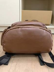 peach tree Mochila versátil de gran capacidad de PU con diseño de árbol de durazno - Caqui - Ver 3