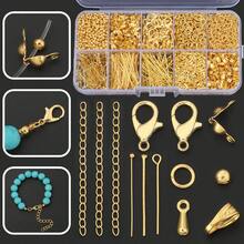 500pcs/Box DIY Jewelry Findings Set Including Jump Rings, Positioning Beads, Lobster Claws, Crimp Ends, 7-Segment Chains, Seed Beads, Teardrop Pendants, 9-Pin Hooks, Flat Pins, Bead Pins, Suitable For DIY Bracelets, Necklaces, Accessories, Open Connectors, Keychains, Bag Charms, Jewelry Making Materials - Accessory Set - View 6
