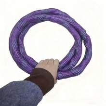 1pc Weighted Fitness , Soft Rope Waist Exercise Ring, Comfortable Grip, Yellow & Blue Infinity Symbol Design, Suitable For Women, Portable Core Training Equipment, Quiet Home Fitness Tool, For Waist Shaping, Abdominal Workout, Gym, Pilates, Yoga - View 7
