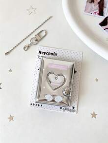 2 Inch Mini Cartoon PVC Photo Card Album Backpack Charm, Decorative Portable Photo & Card Storage Holder, 16 Inner Pages For Photo Sticker Display And Storage - Multicolor - View 5