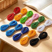 10 Colors High Elasticity Round Elastic Cord 2mm Diameter, Strong Tensile Resistance, Anti-Breakage Elastic String For Handmade DIY Beaded Bracelet Weaving, Jewelry Making, Bead Stringing, Pendant Cord, Crafting Material - Beading Cord - View 7