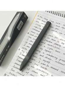 1pc/Box Creative Twist Neutral Pen 0.5mm Black Ink Soft Touch Writing Pen Office Supplies - A - View 4