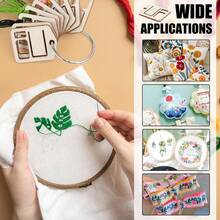 50pcs Wood Floss Organizer Embroidery Thread Organizers Floss Bobbins Holder For Craft DIY Sewing Storage - Set - View 5