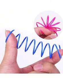 Plastic Colorful Self-Entertained Bouncing Spring Toy For Pet Cats, 2/4/8/10/12/14/20/30/40/50/60PCS Creative Cat Toy, Maintain Health, Interactive Durable Heavy-Duty Plastic Toy For Batting, Biting, Hunting, Kitten Toy, Valentine's Day Gift For Cats/Dogs - Multicolor - View 18
