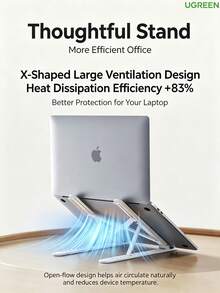 UGREEN Ultra-Thin Foldable Laptop Cooling Stand, 8-Level Adjustable Ergonomic Design, Universal For Tablets And Phones, 5-Point Anti-Slip, Portable And Lightweight, Compatible With Apple, Huawei, Lenovo - View 8