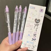 4 Pieces Of Erasable Push-Button Gel Pens, 0.5mm - ST Tip, Blue Ink Suitable For Daily Writing. High-Quality Erasable Blue Ink. Ideal For Students' Class Notes, Error Correction, And Daily Homework Writing Supplies. - Multicolor - View 1