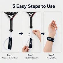 Tali Pergelangan Tangan Raket Padel yang Dapat Diatur, Tali Pergelangan Tangan Raket Bulls Anti Fly Out Lanyard - MultiWarna - View 12