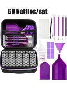 DIY Diamond Painting Tool Set, Including Transparent Sealed Bag Storage Bag, Ideal Gift For Diamond Art Lovers, Large-Capacity Colorful Diamond Painting Set. - A - View 8