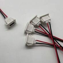 5/10pcs White Type-C 2P USB Adapter, Female To Male Connector With Red/Black PVC Cable, 3A Current, Suitable For Electric Toothbrush, Small Fan And Various DIY Electronic Projects - White - View 9