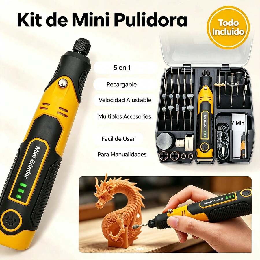 Mini kit de herramientas rotativas inalámbricas USB para joyería, procesamiento de metales y vidrio; bolígrafo para tallar madera; bricolaje.
