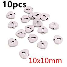 10pcs Stainless Steel Feather Leaf Moon Star Heart Small Charms Pendant For Earrings Necklace Bracelet DIY Jewelry Making Accessories - Stainless Steel Small Pendant - View 20