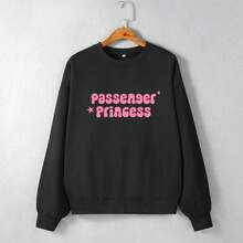 Passenger Princess European And American Street Style Women's Loose-Fitting Long-Sleeve Sweatshirt2026New - 黑色 - 查看 8